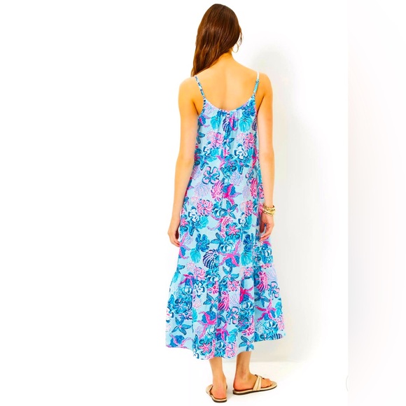 LILLY PULITZER Amerie Linen Midi Dress - Picture 3 of 13